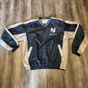 Vintage new york yankees windbreaker Size M Mens Genuine Merchandise Pull Over